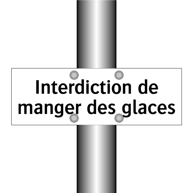 Interdiction de manger des glaces
