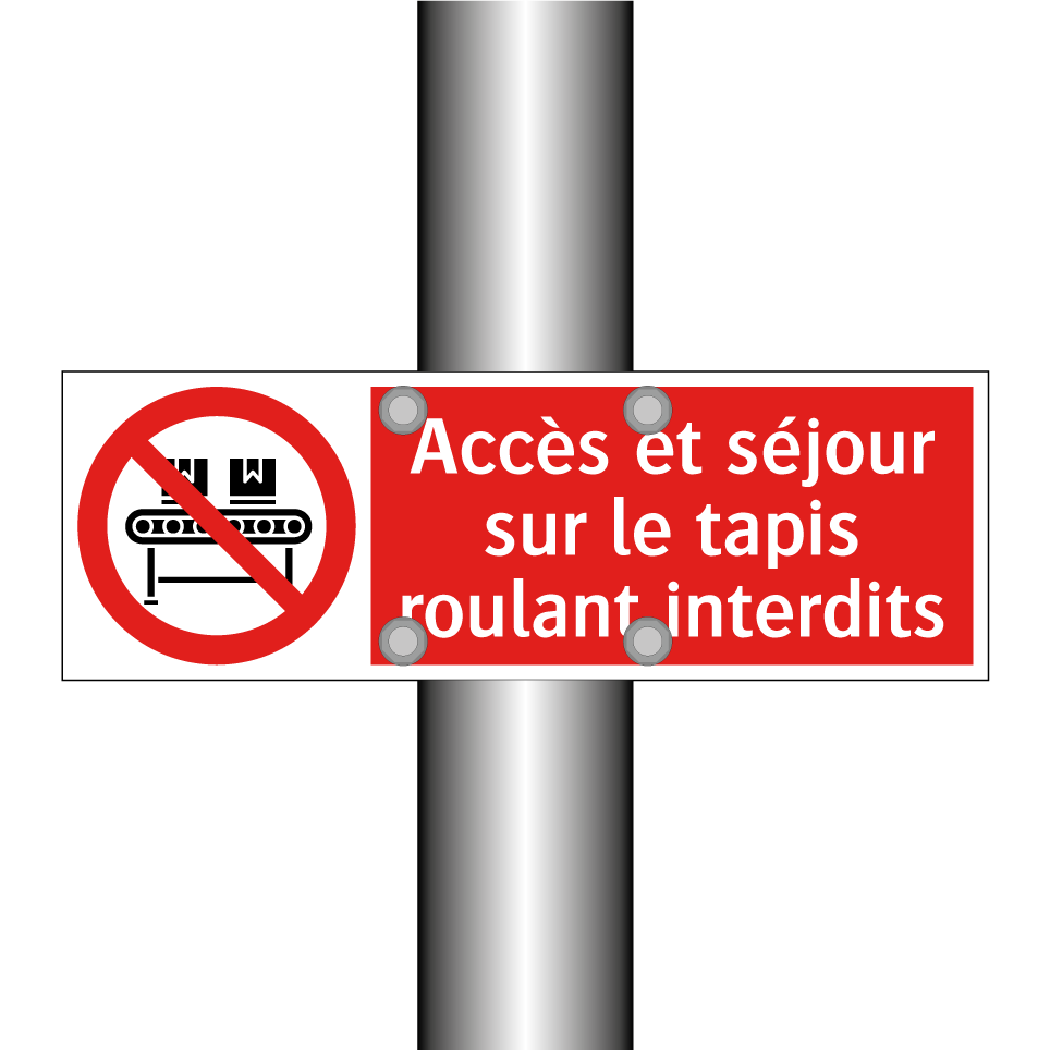 Accès et séjour sur le tapis roulant interdits