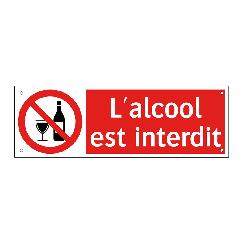 L'alcool est interdit