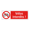 Vélos interdits !