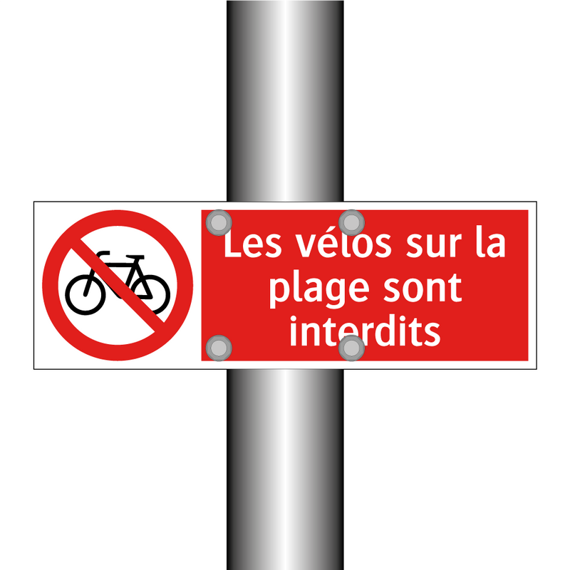 Les vélos sur la plage sont interdits
