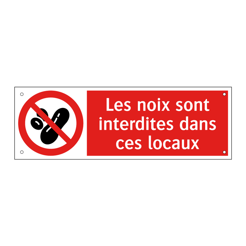 Les noix sont interdites dans ces locaux
