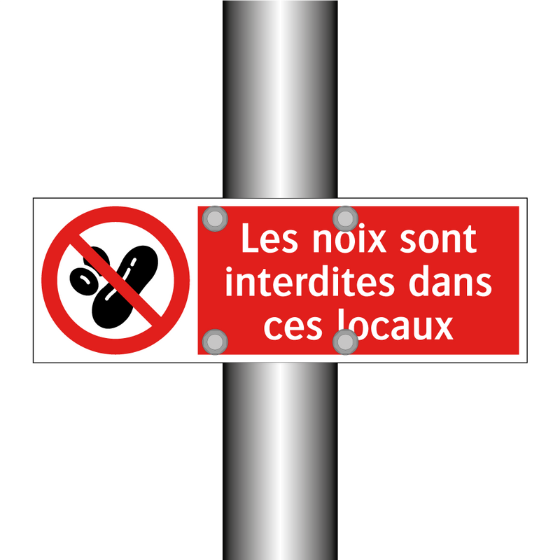Les noix sont interdites dans ces locaux