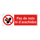 Pas de noix ni d'arachides