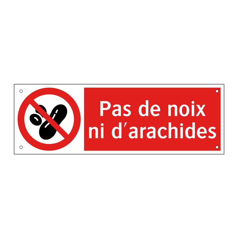 Pas de noix ni d'arachides