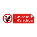 Pas de noix ni d'arachides
