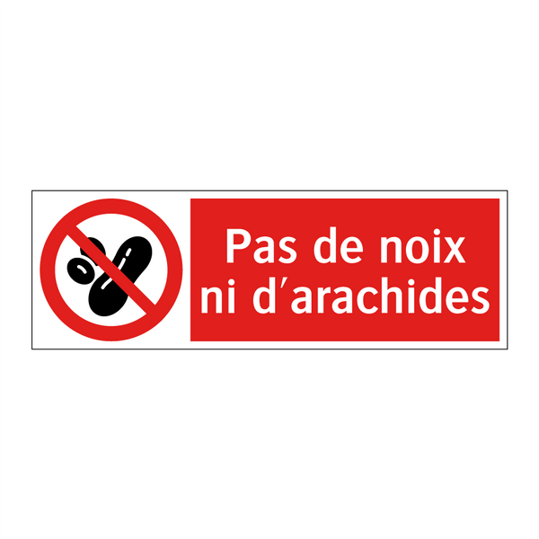 Pas de noix ni d'arachides