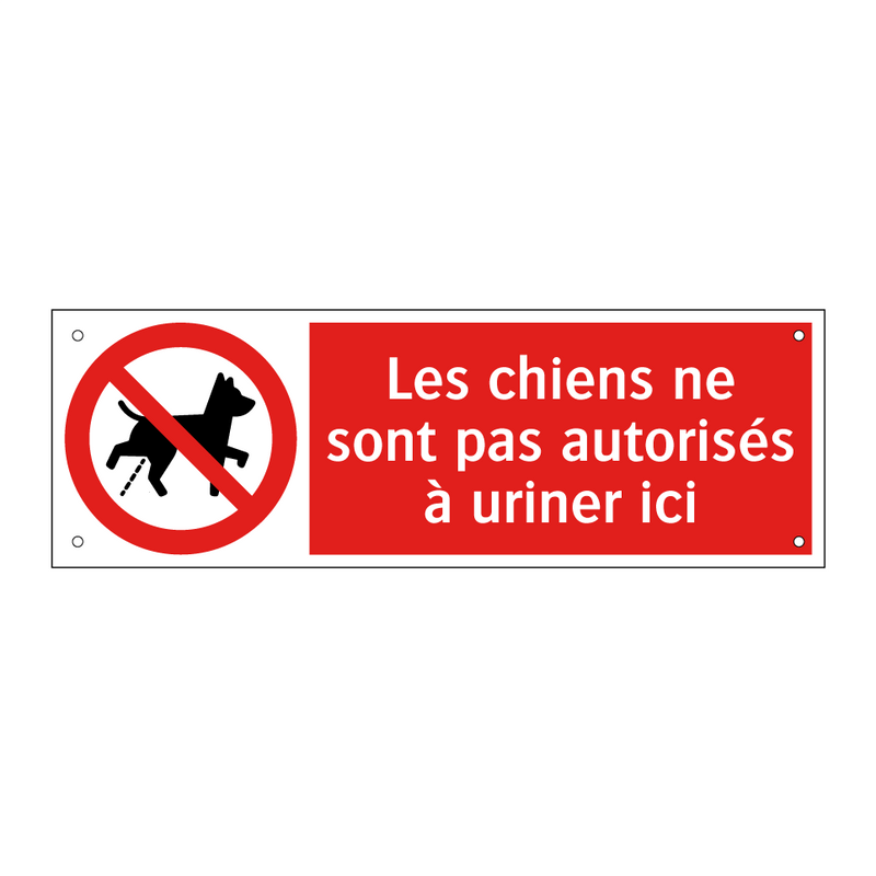Les chiens ne sont pas autorisés à uriner ici