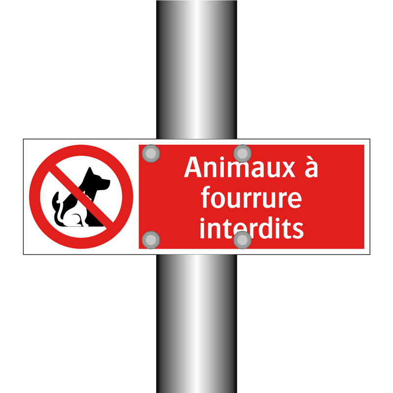 Animaux à fourrure interdits