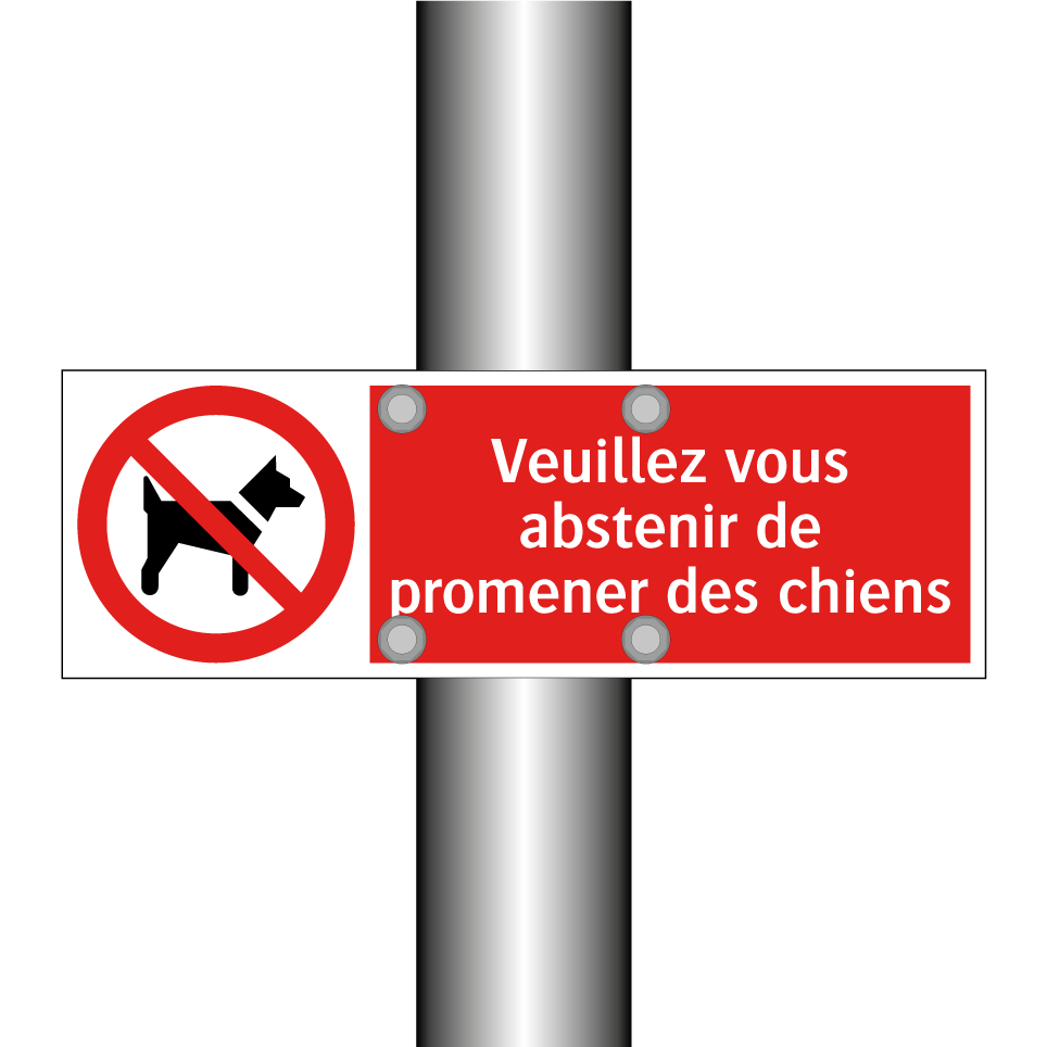 Veuillez vous abstenir de promener des chiens