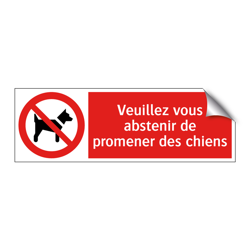 Veuillez vous abstenir de promener des chiens
