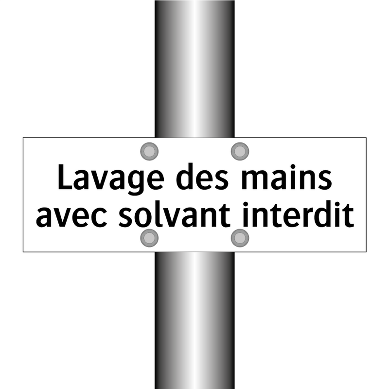 Lavage des mains avec solvant interdit