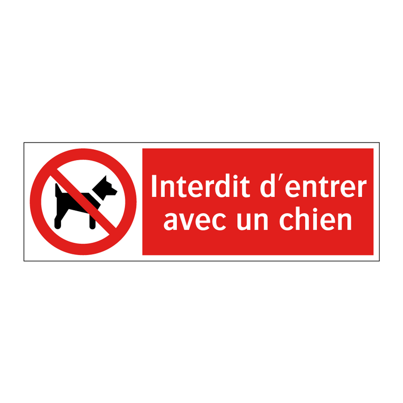 Interdit d'entrer avec un chien