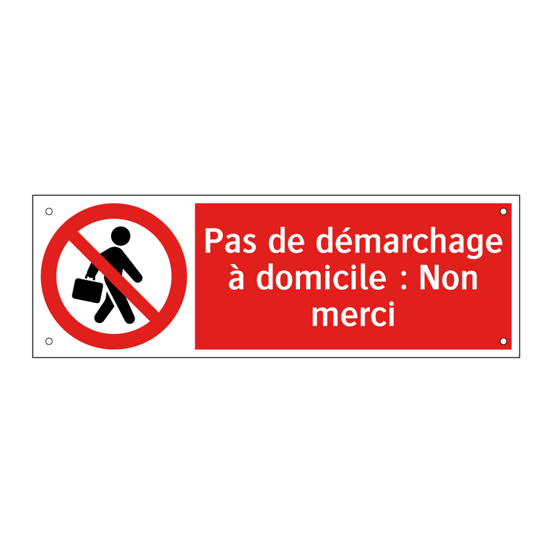 Pas de démarchage à domicile : Non merci
