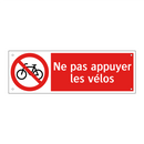 Ne pas appuyer les vélos