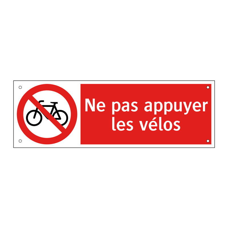 Ne pas appuyer les vélos