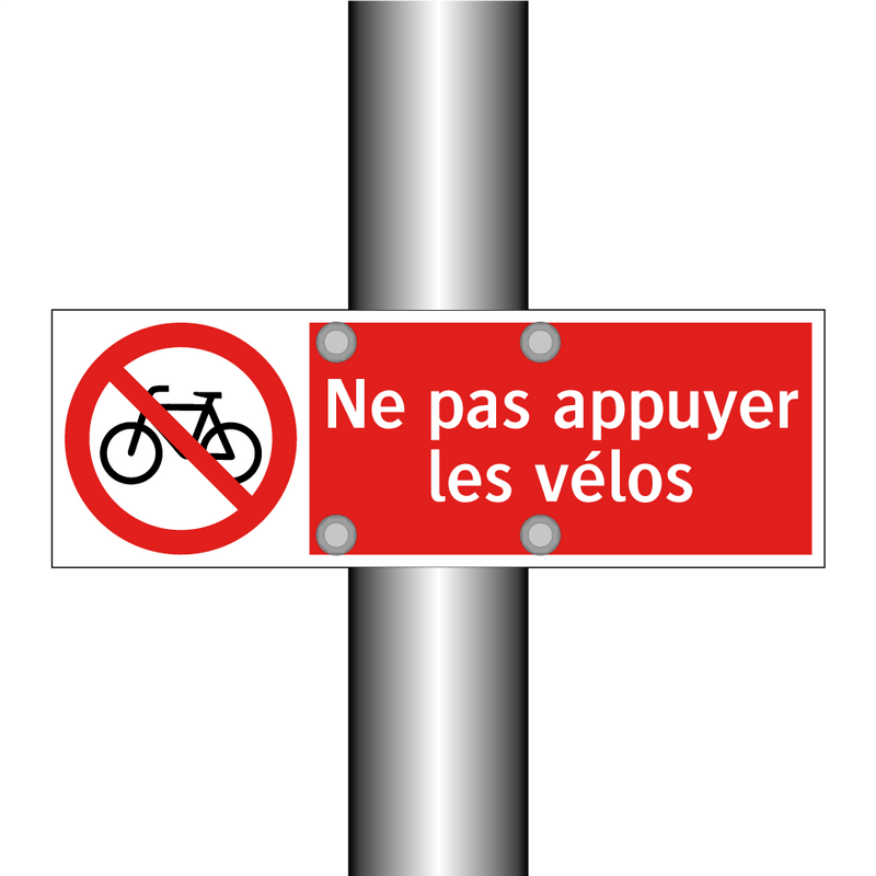 Ne pas appuyer les vélos
