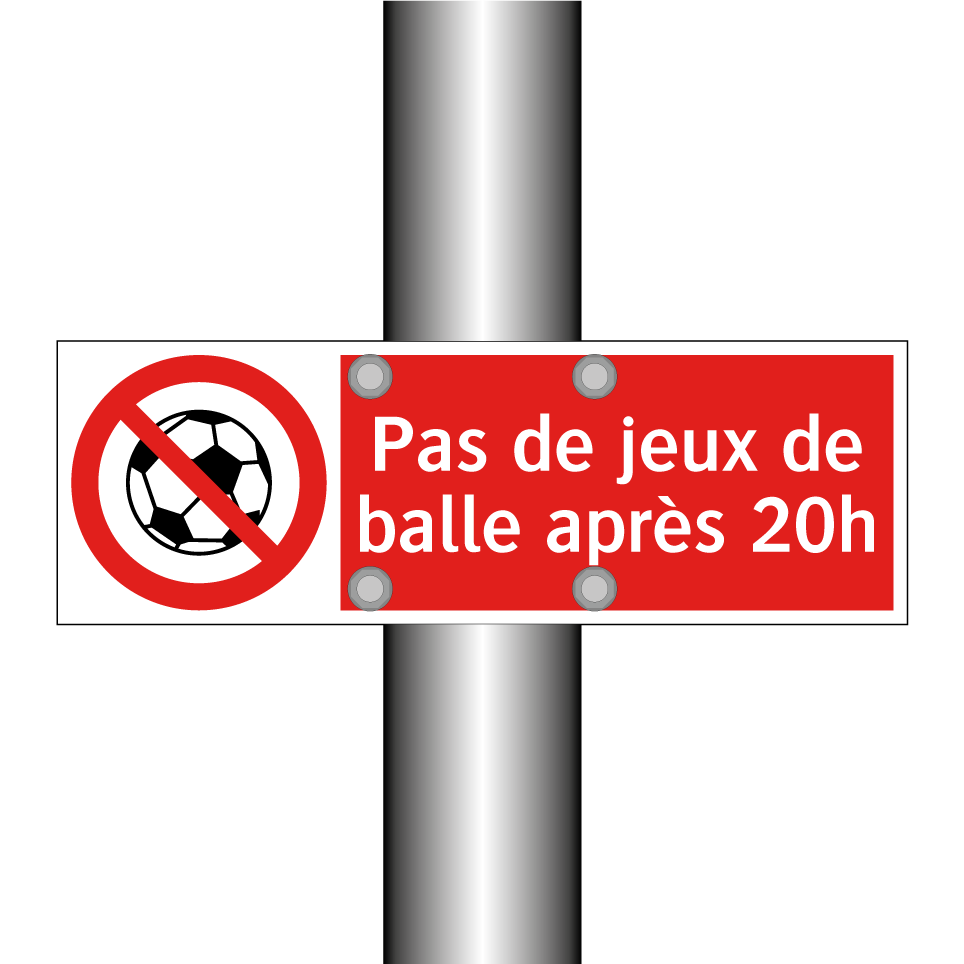 Pas de jeux de balle après 20h