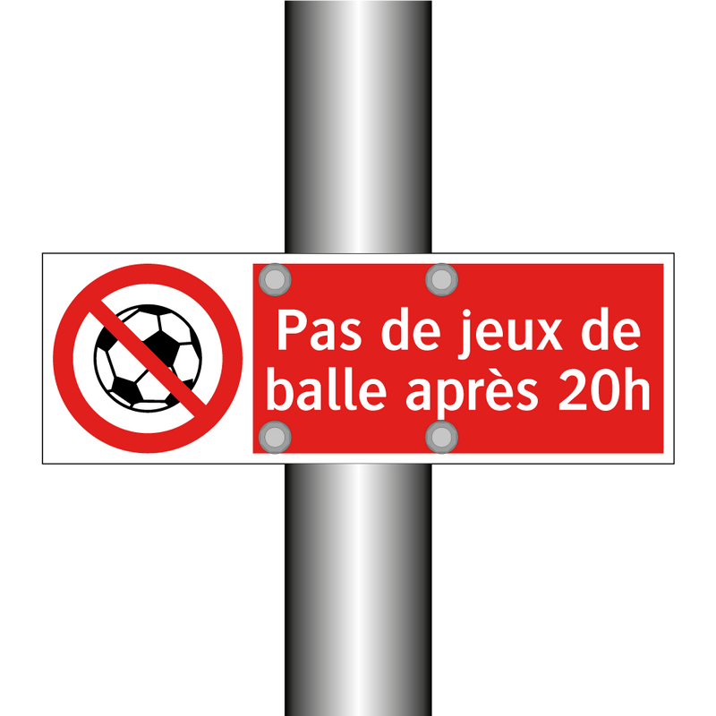Pas de jeux de balle après 20h