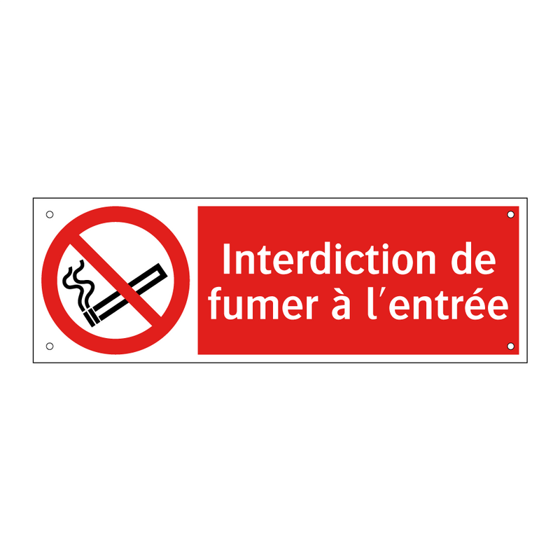 Interdiction de fumer à l'entrée