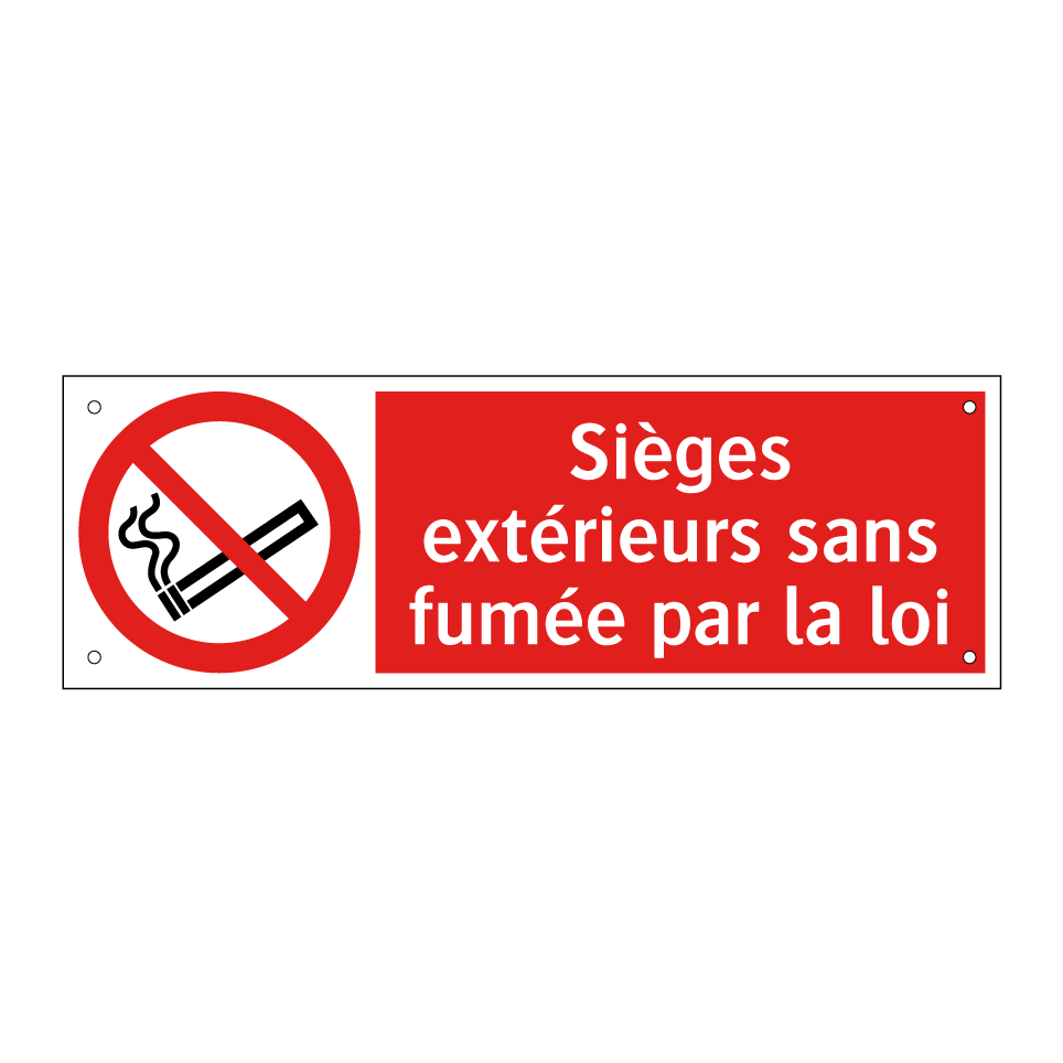 Sièges extérieurs sans fumée par la loi