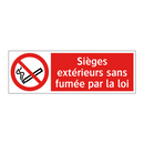 Sièges extérieurs sans fumée par la loi
