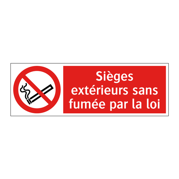 Sièges extérieurs sans fumée par la loi
