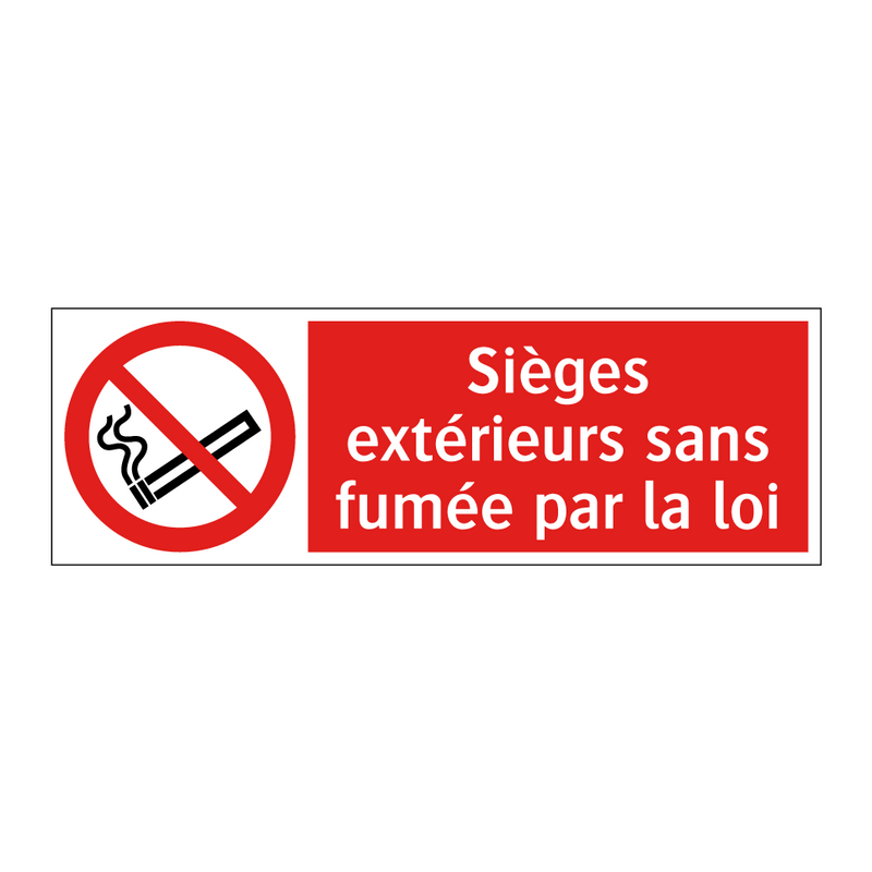 Sièges extérieurs sans fumée par la loi
