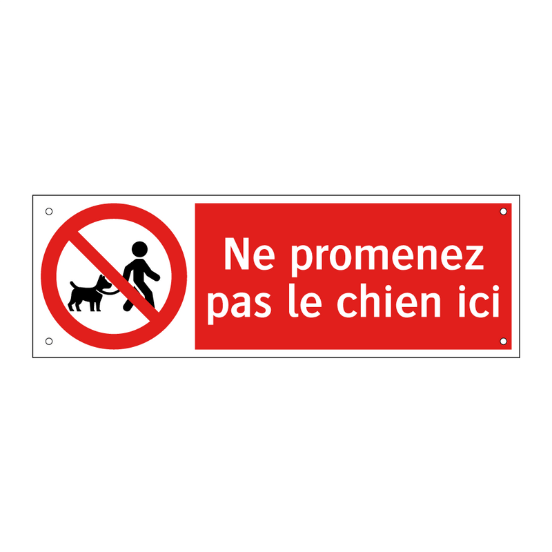Ne promenez pas le chien ici