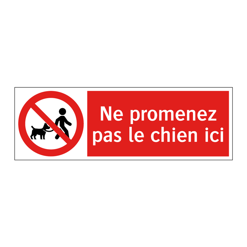 Ne promenez pas le chien ici