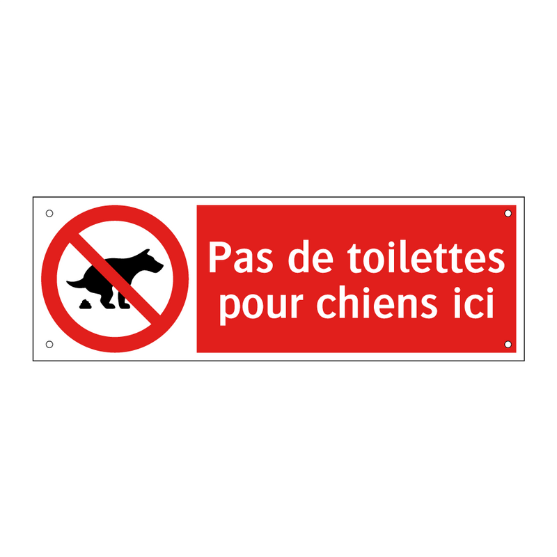 Pas de toilettes pour chiens ici