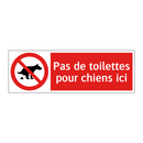 Pas de toilettes pour chiens ici