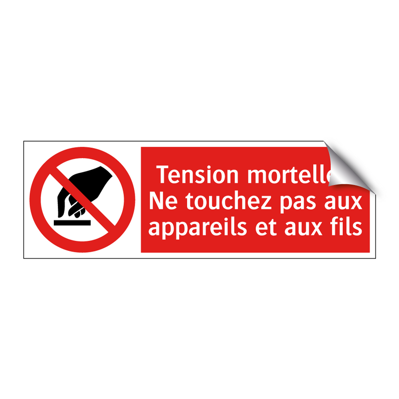 Tension mortelle : Ne touchez pas aux appareils et aux fils