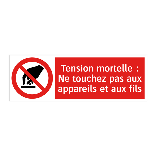 Tension mortelle : Ne touchez pas aux appareils et aux fils