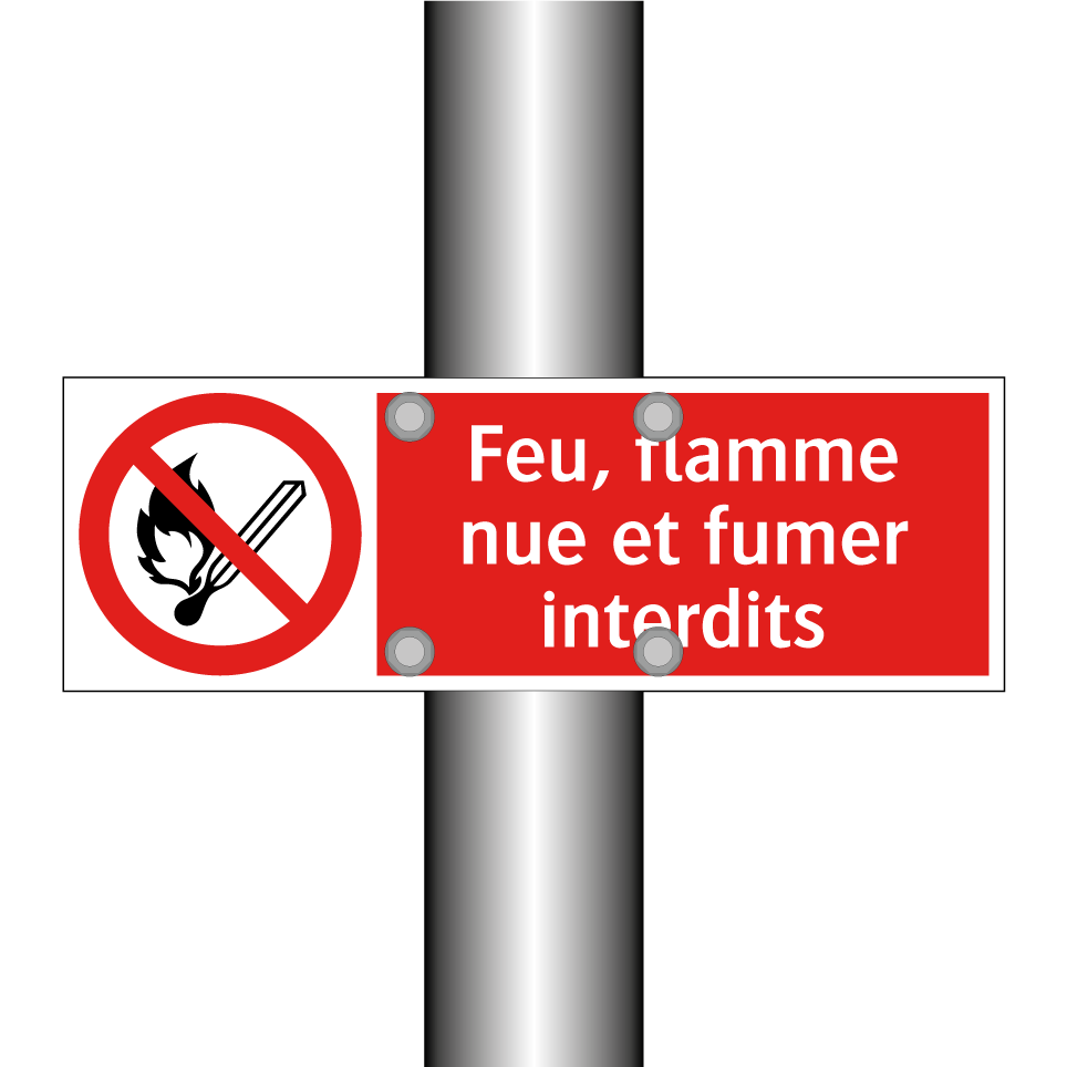 Feu, flamme nue et fumer interdits