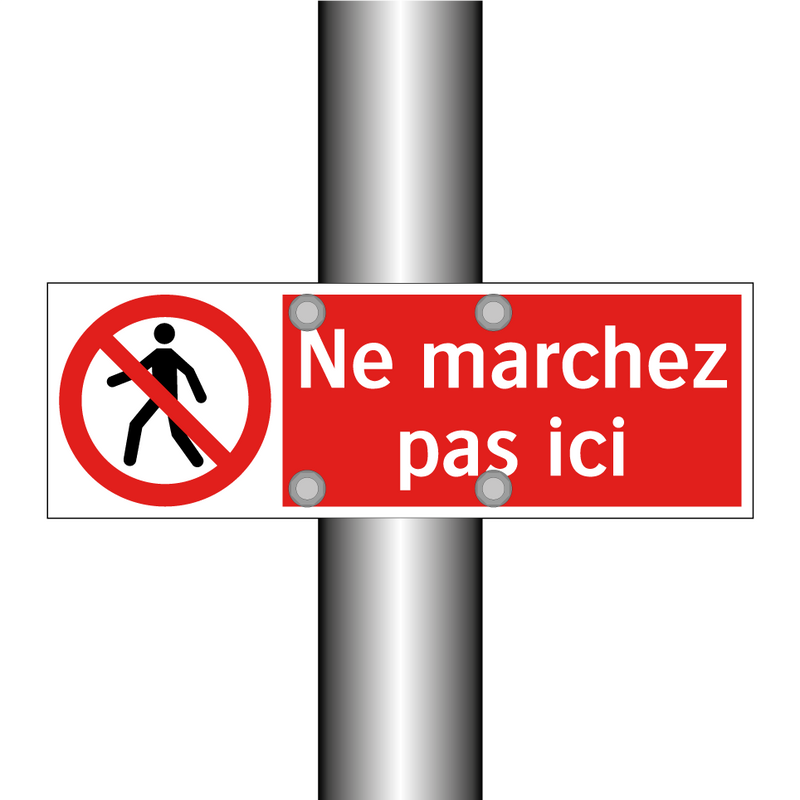 Ne marchez pas ici
