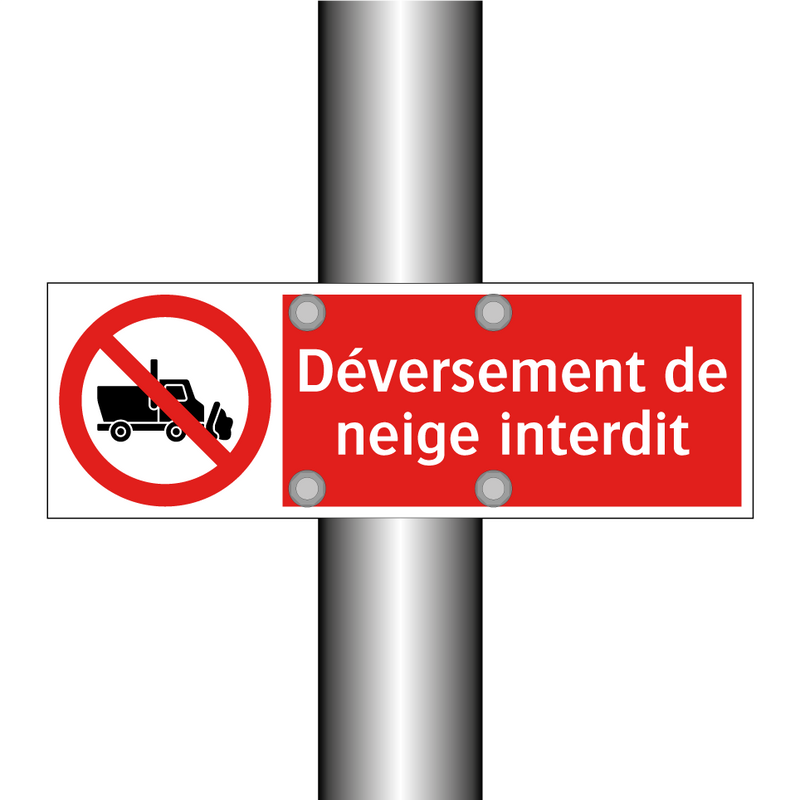 Déversement de neige interdit