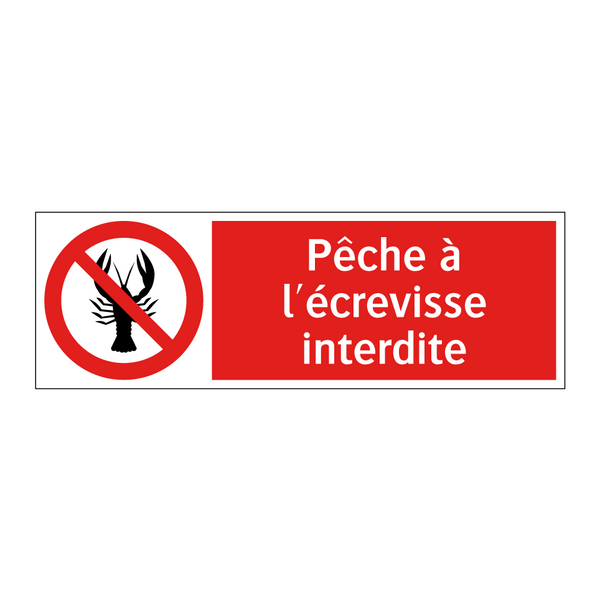 Pêche à l'écrevisse interdite