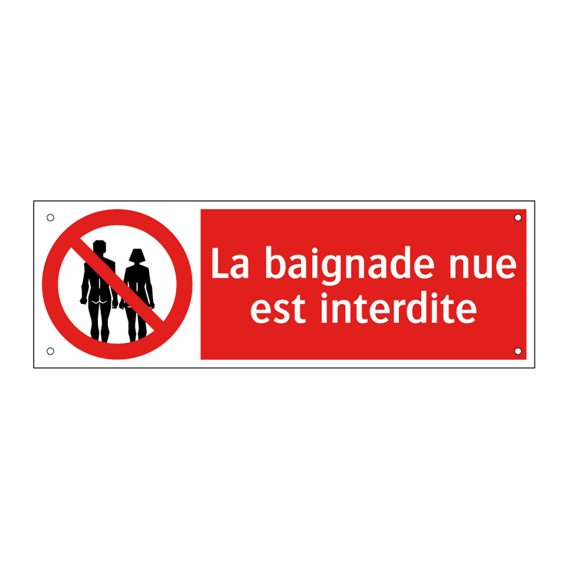 La baignade nue est interdite