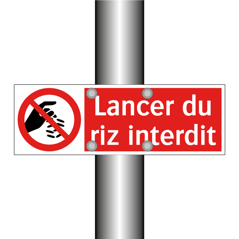 Lancer du riz interdit