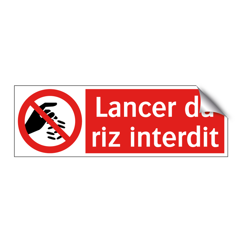 Lancer du riz interdit