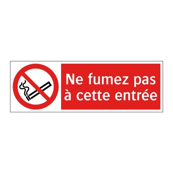 Ne fumez pas à cette entrée