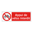 Appui de vélos interdit