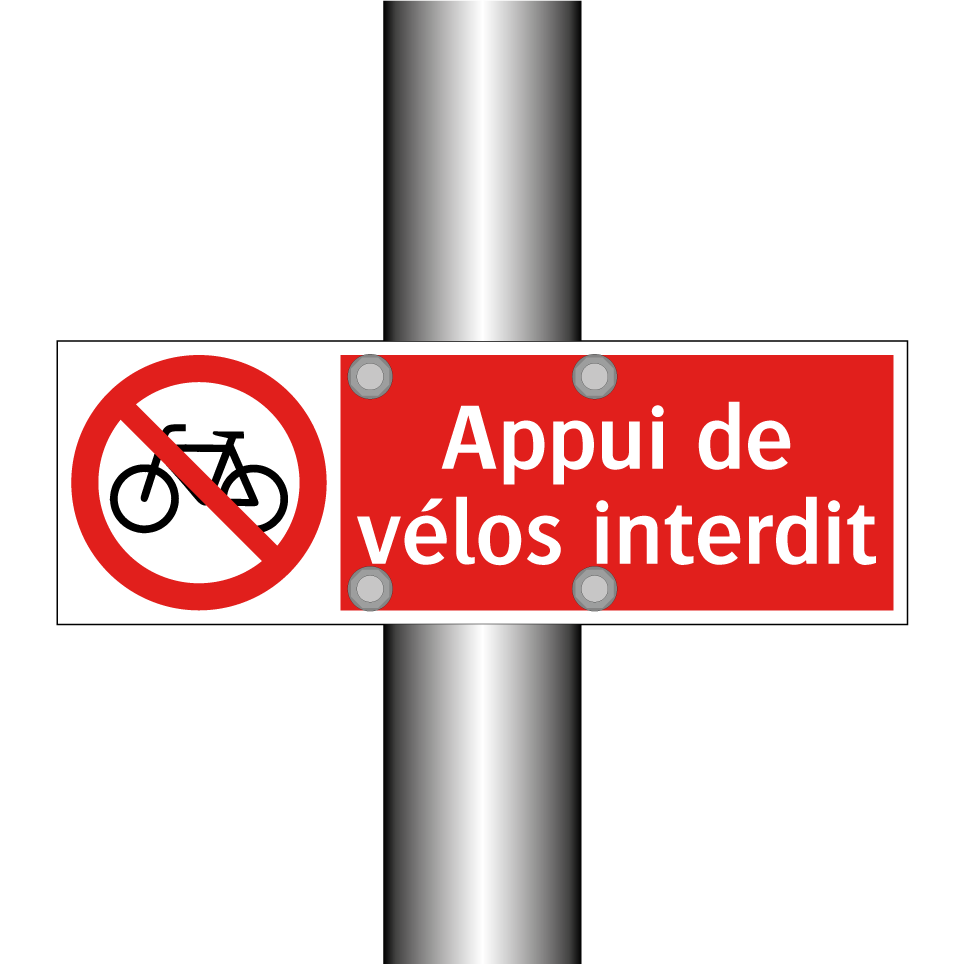 Appui de vélos interdit