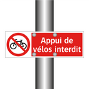 Appui de vélos interdit