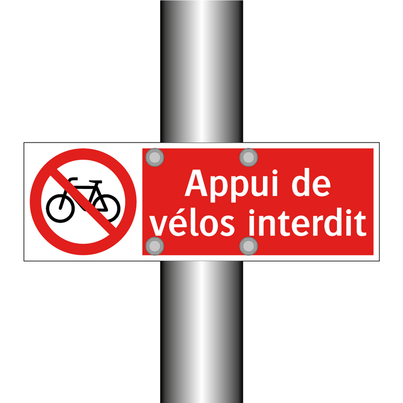 Appui de vélos interdit