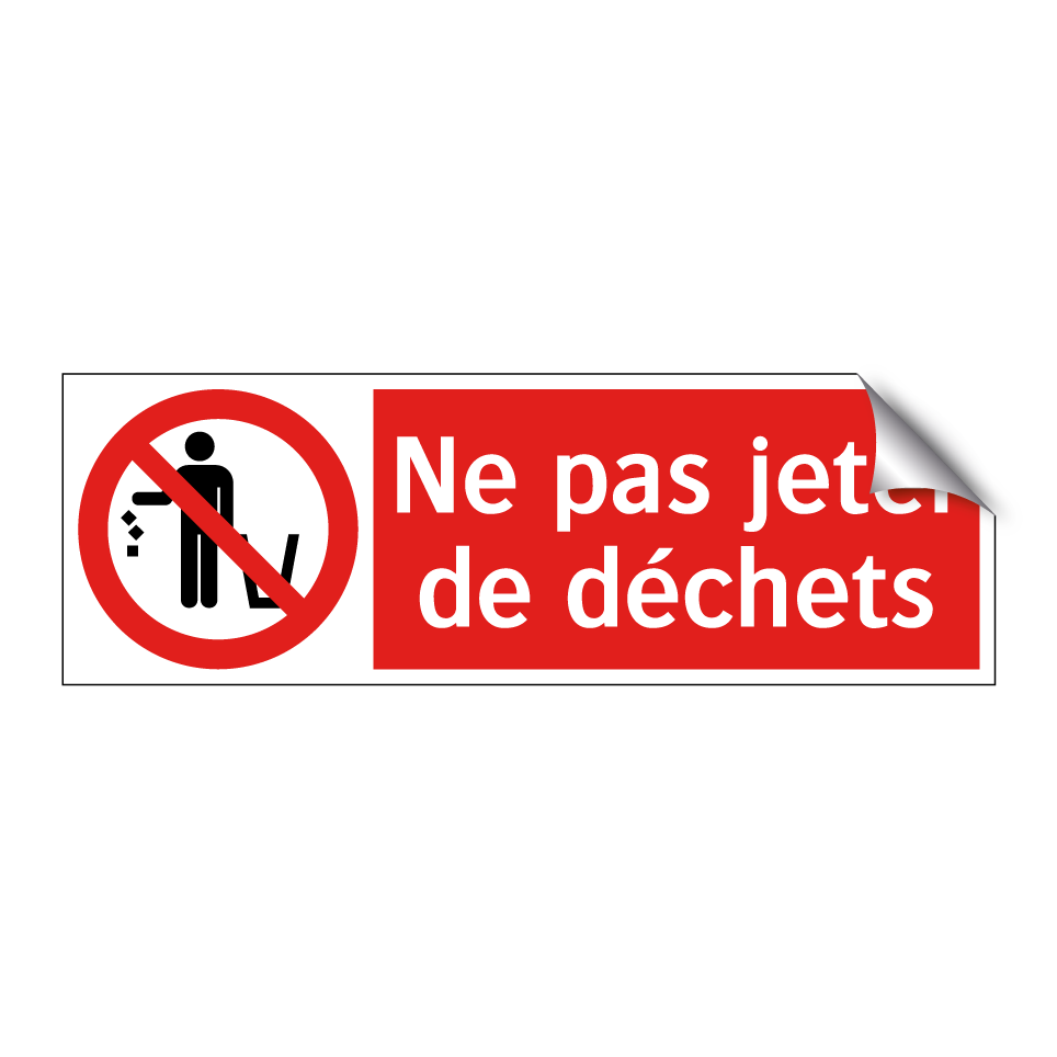 Ne pas jeter de déchets