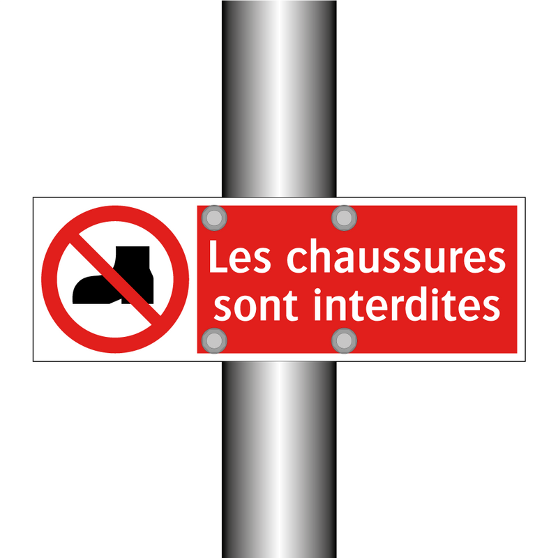 Les chaussures sont interdites