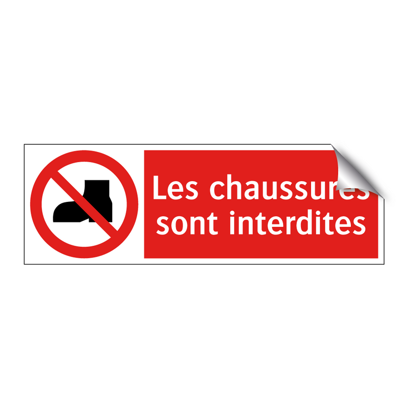 Les chaussures sont interdites