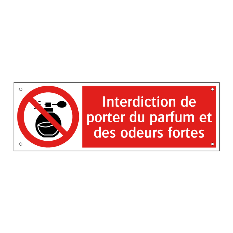 Interdiction de porter du parfum et des odeurs fortes